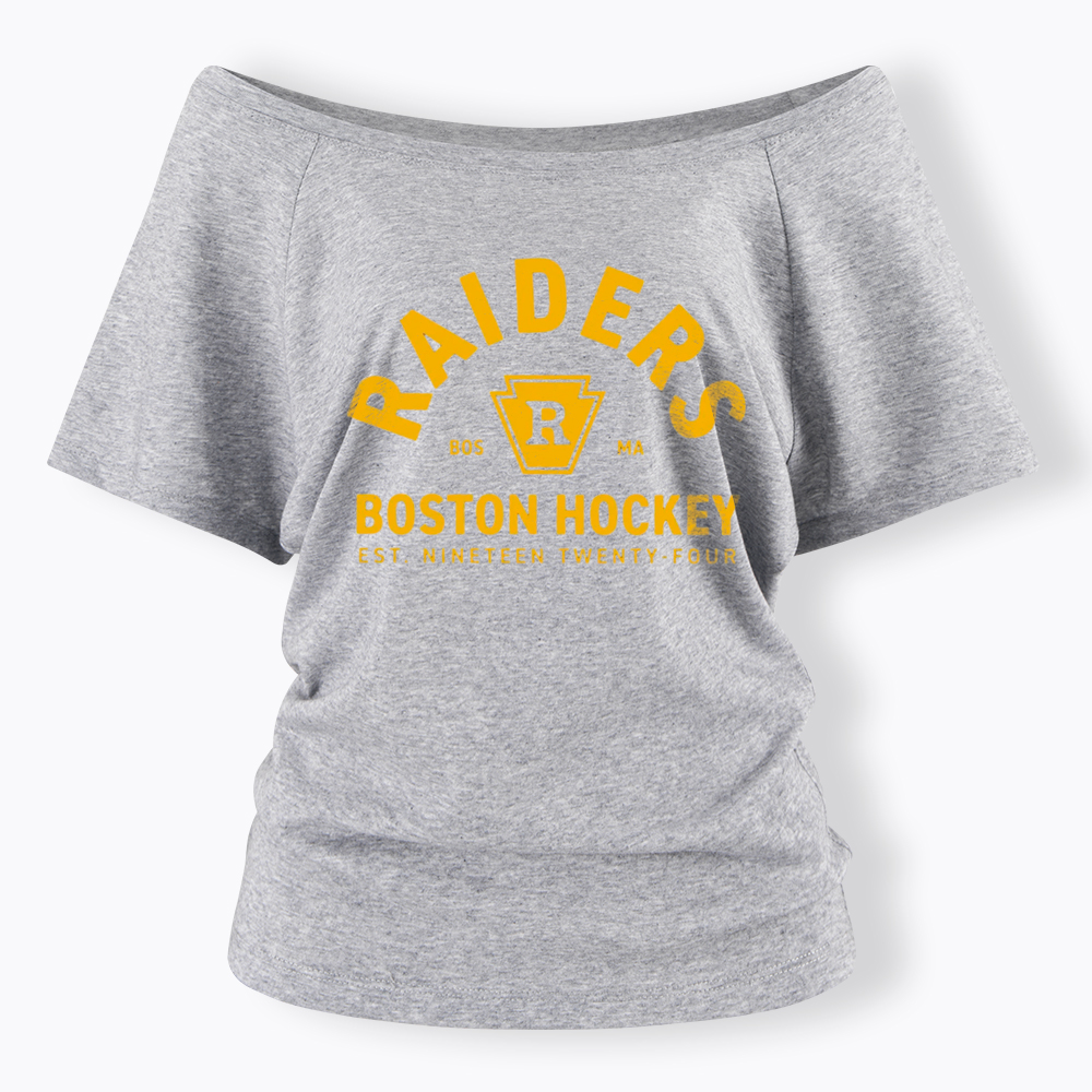 Boston Raiders Hockey Off Shoulder T-Shirt