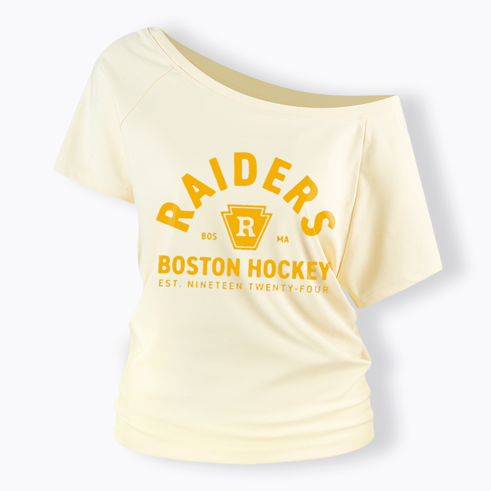 Boston Raiders Hockey Off Shoulder T-Shirt