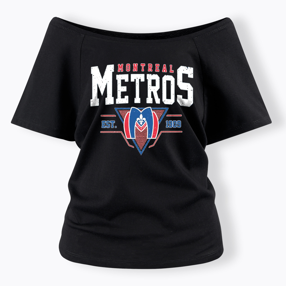 Montreal Metros Hockey Off Shoulder T-Shirt