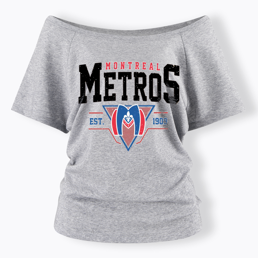 Montreal Metros Hockey Off Shoulder T-Shirt