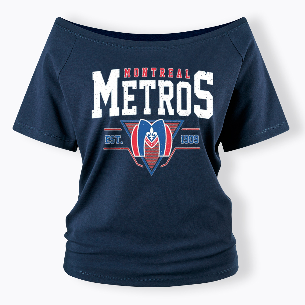 Montreal Metros Hockey Off Shoulder T-Shirt