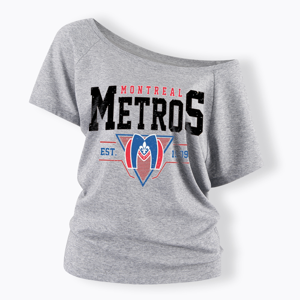 Montreal Metros Hockey Off Shoulder T-Shirt