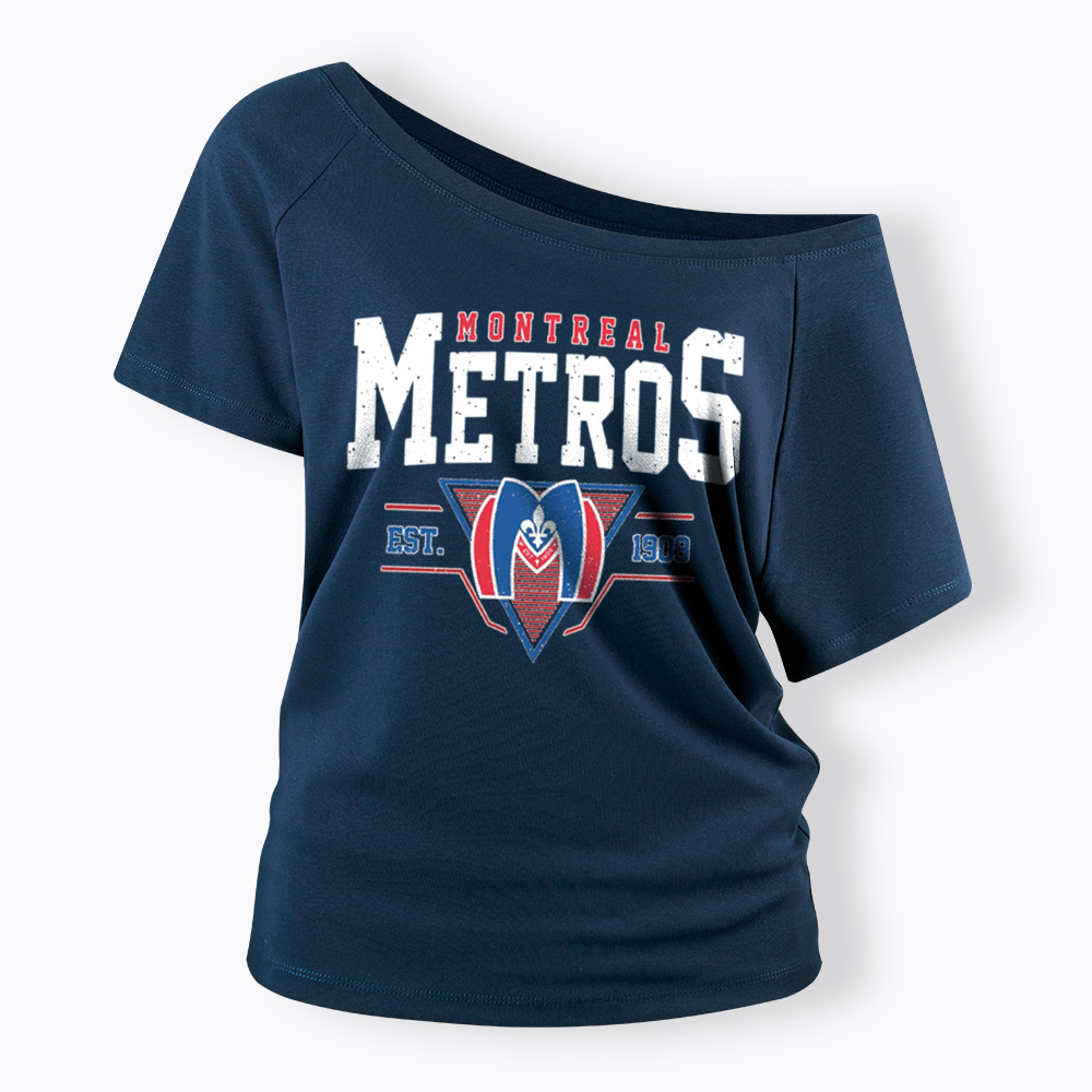 Montreal Metros Hockey Off Shoulder T-Shirt