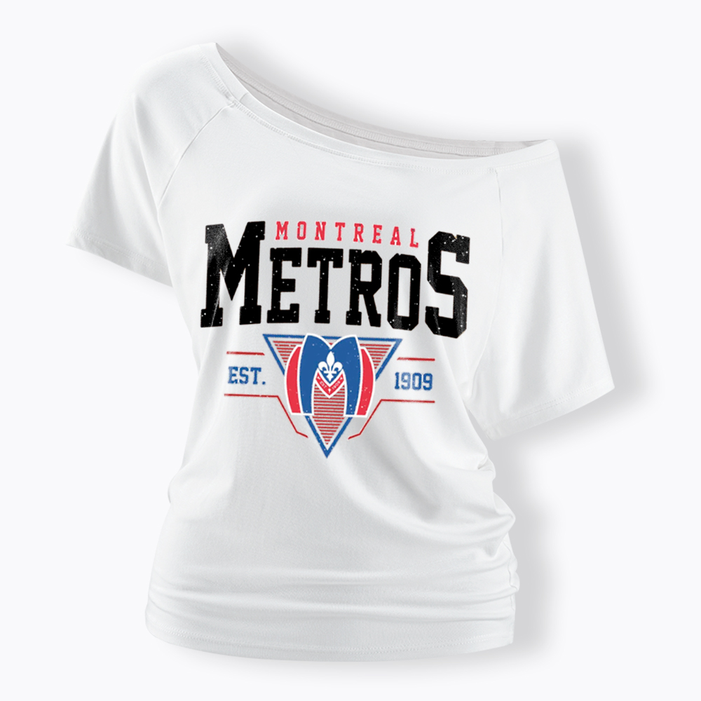 Montreal Metros Hockey Off Shoulder T-Shirt