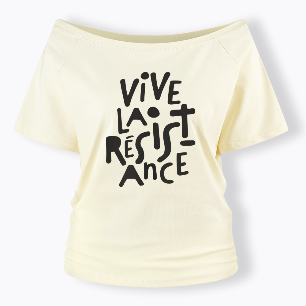 Vive La Résistance Off Shoulder T-shirts