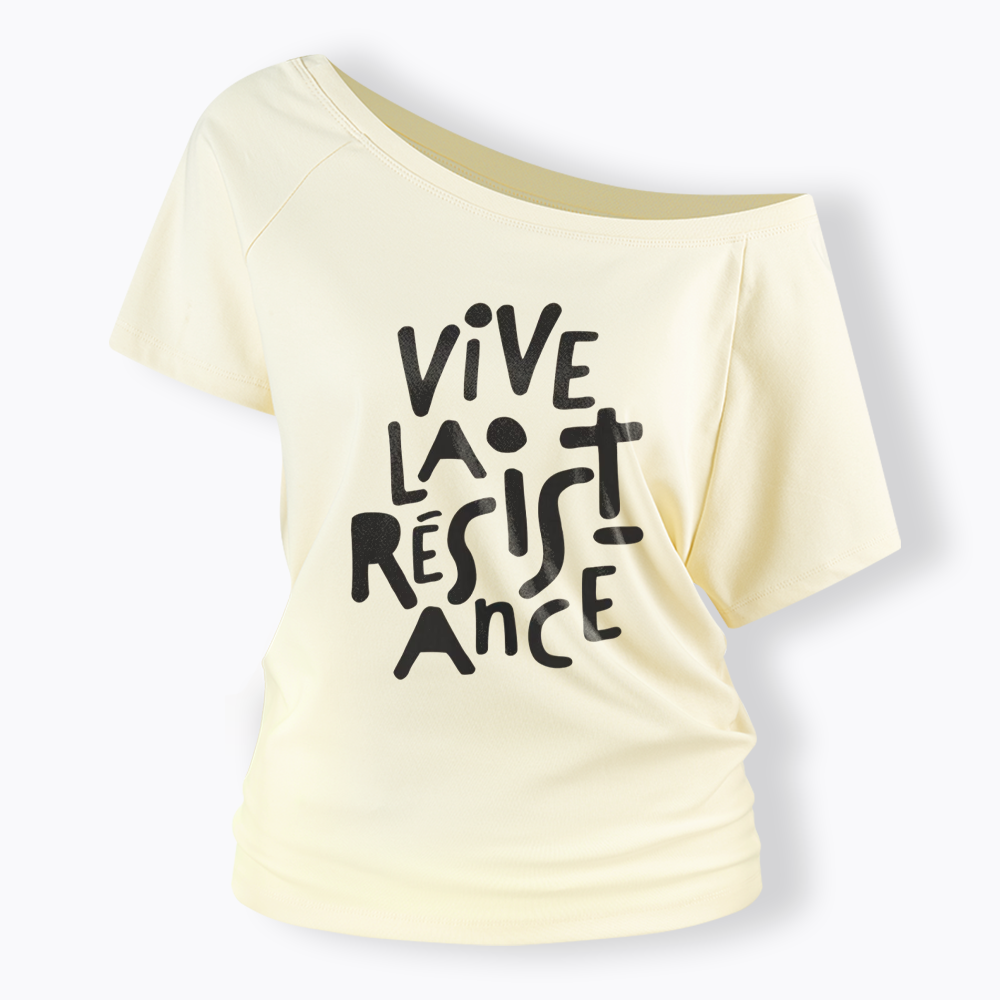 Vive La Résistance Off Shoulder T-shirts