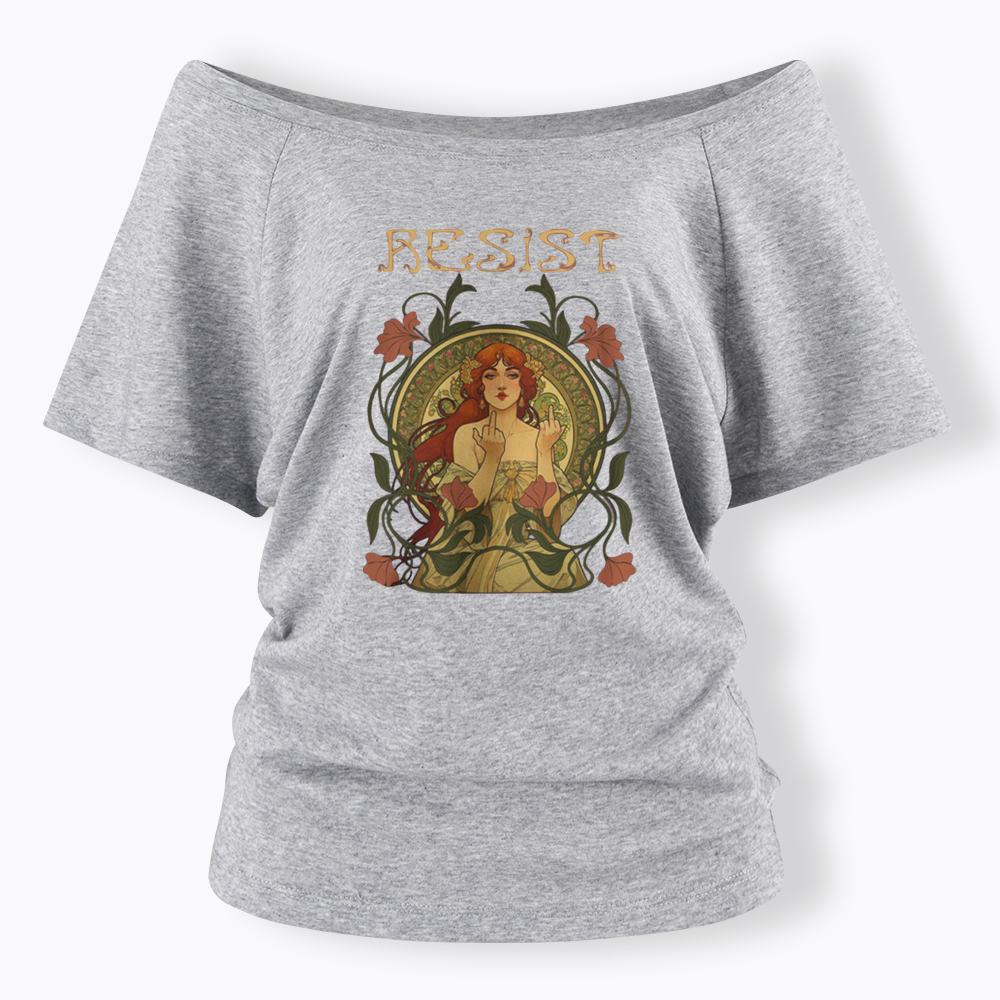 Resist Off Shoulder T-shirts