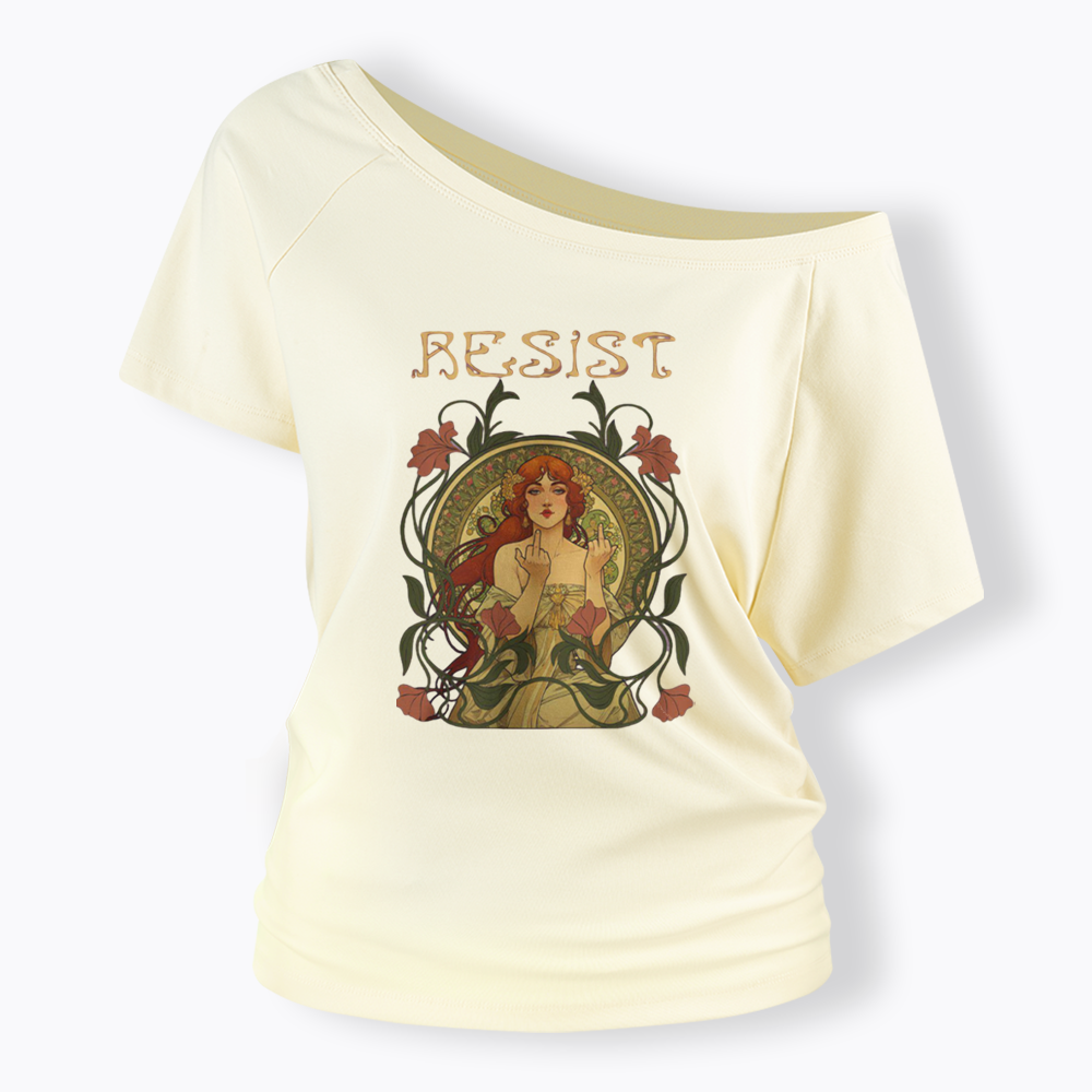 Resist Off Shoulder T-shirts