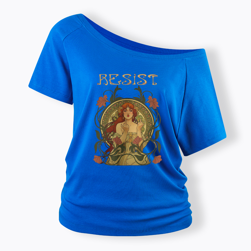 Resist Off Shoulder T-shirts