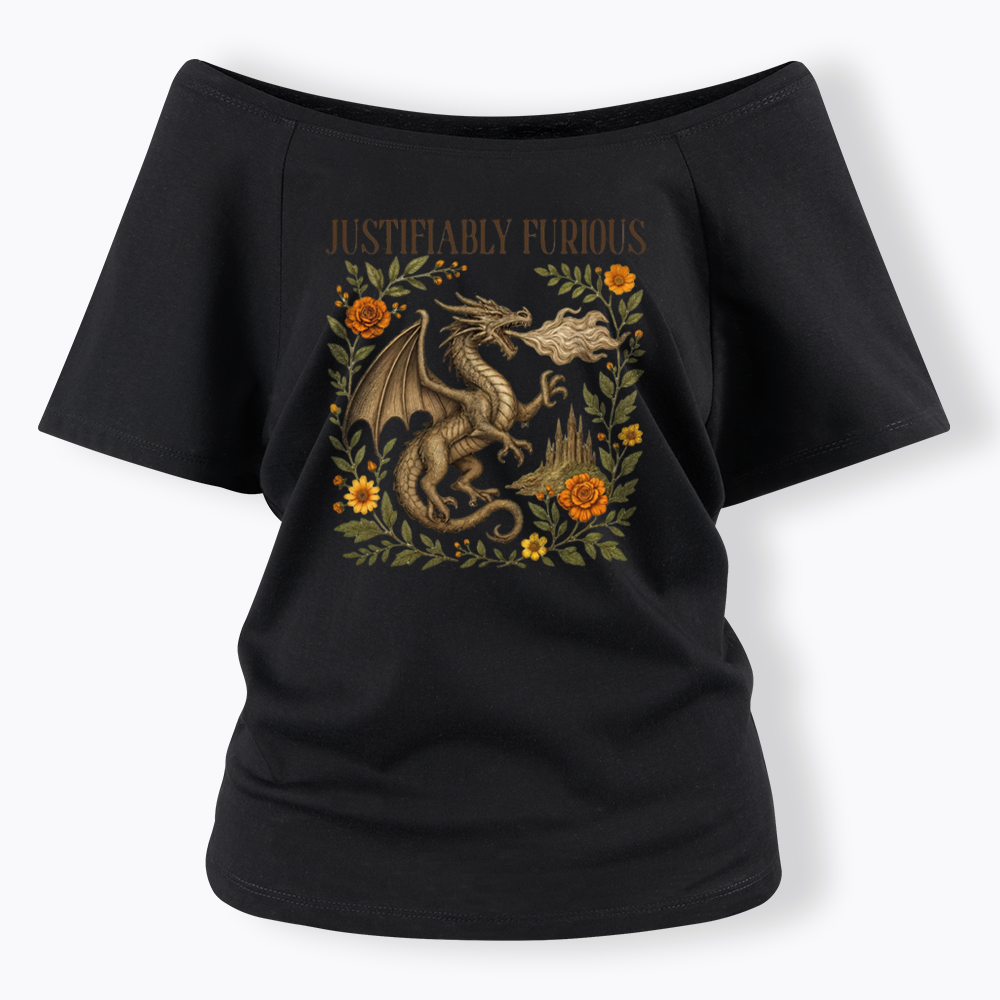 Justifiably Furious Off Shoulder T-shirts