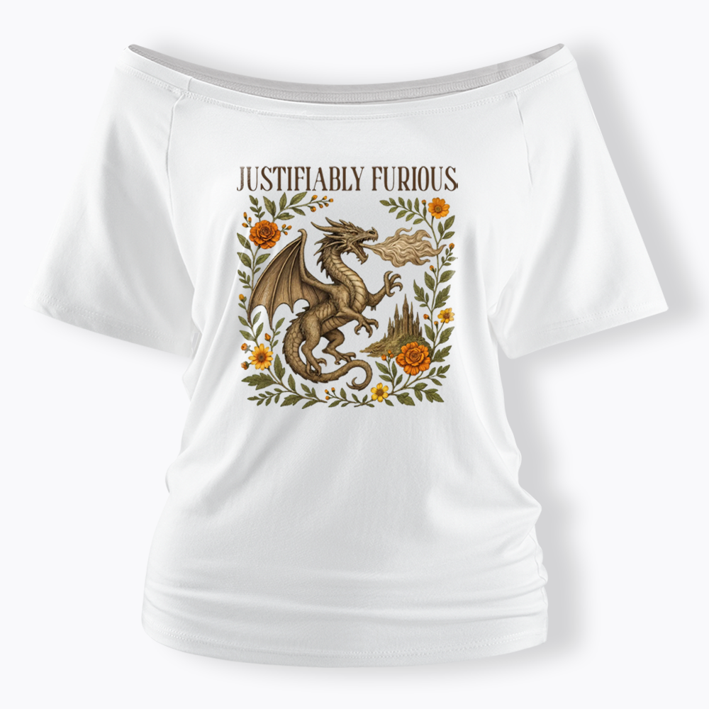 Justifiably Furious Off Shoulder T-shirts