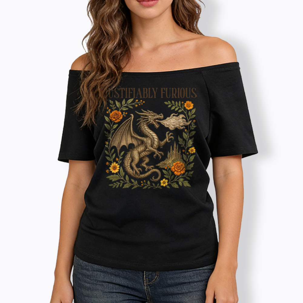 Justifiably Furious Off Shoulder T-shirts