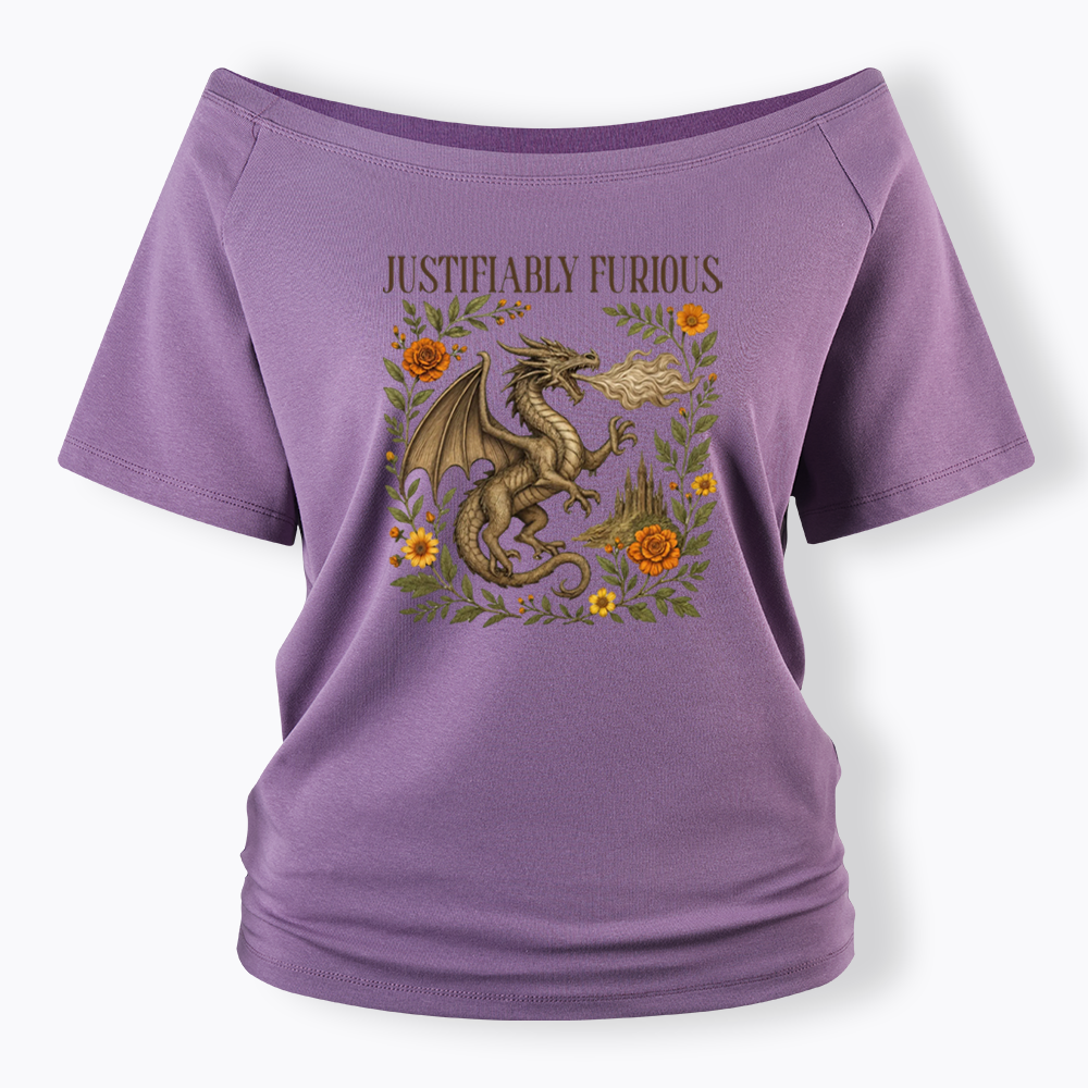 Justifiably Furious Off Shoulder T-shirts