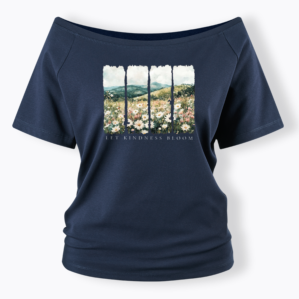 Let Kindness Bloom Off Shoulder T-shirts