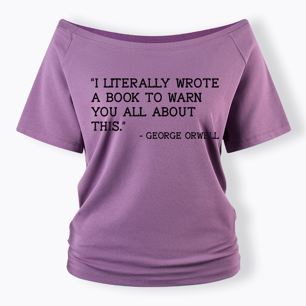 I Literally Wrote a Book to Warn You All About This Off Shoulder T-Shirt