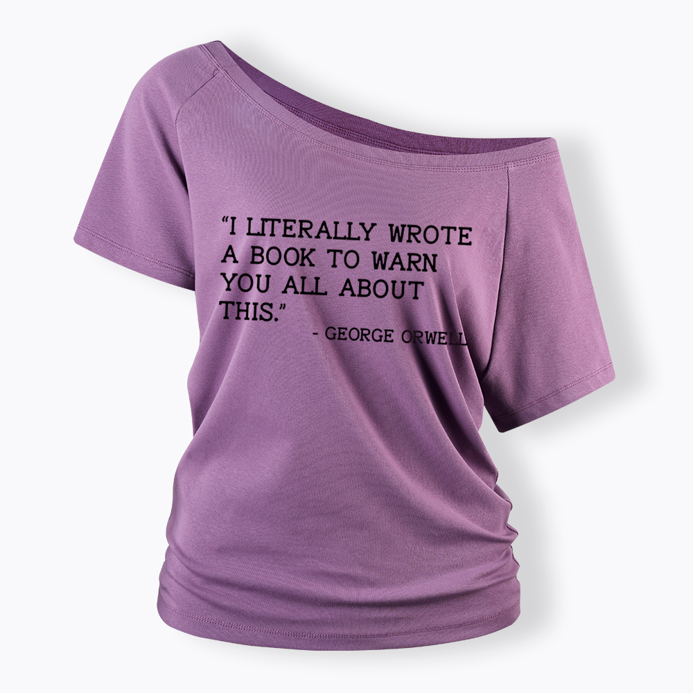 I Literally Wrote a Book to Warn You All About This Off Shoulder T-Shirt