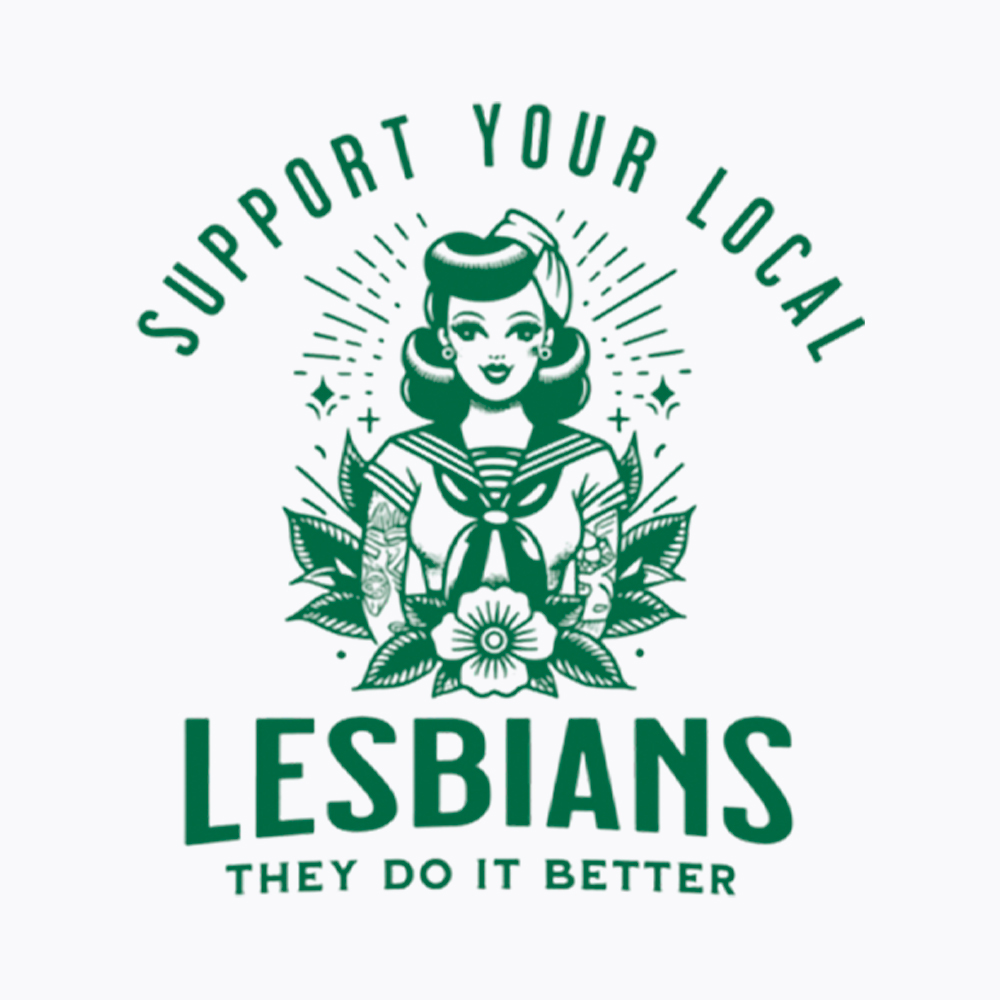 Support Your Local Lesbians Sapphic Cropped T-Shirt