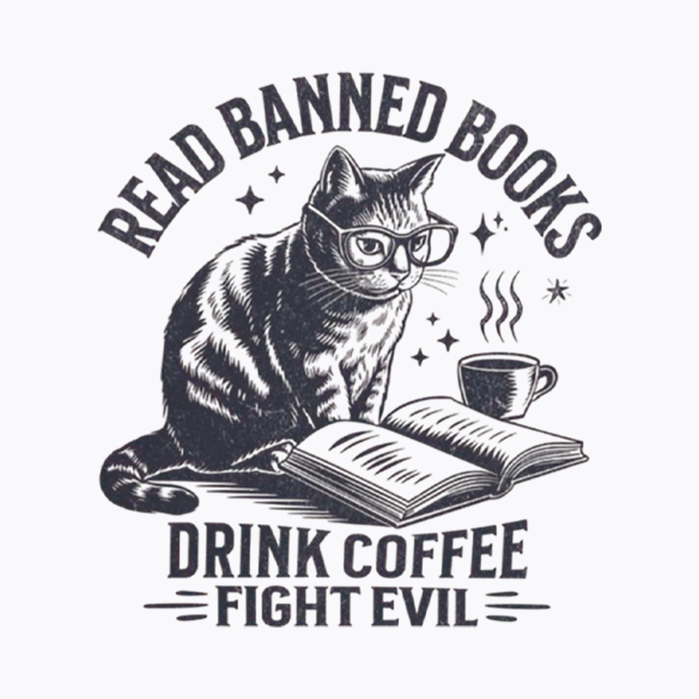 Read Books Drink Coffee Fight Evil Off Shoulder T-Shirt