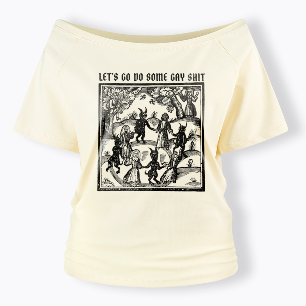 Gay Medieval Off Shoulder T-Shirt