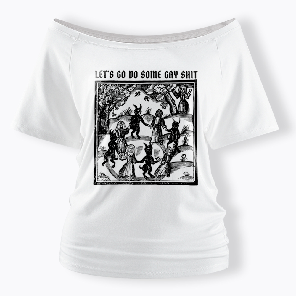 Gay Medieval Off Shoulder T-Shirt