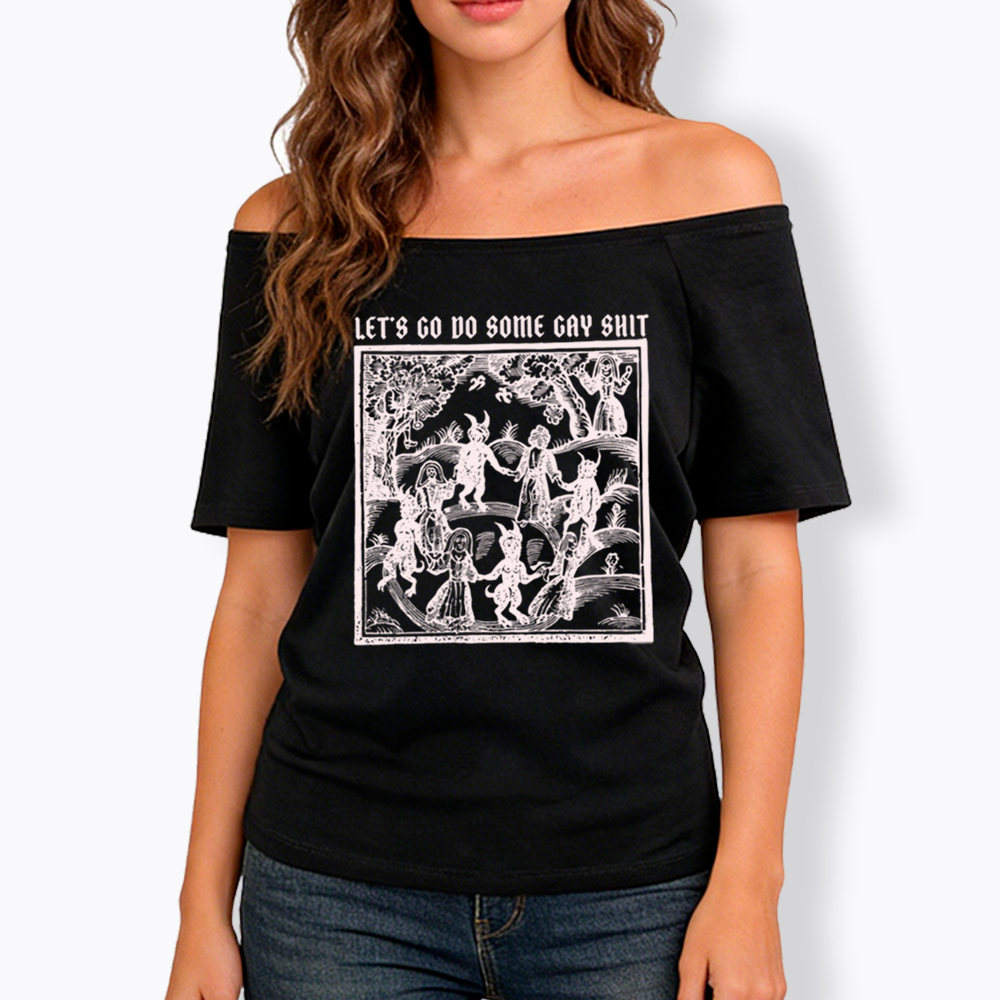 Gay Medieval Off Shoulder T-Shirt