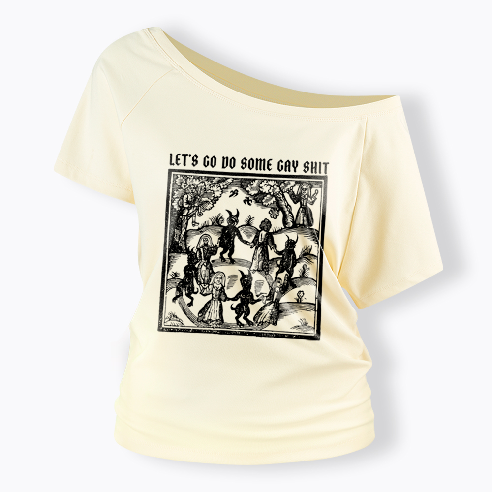 Gay Medieval Off Shoulder T-Shirt