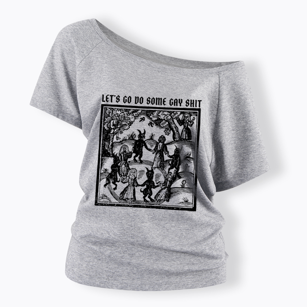 Gay Medieval Off Shoulder T-Shirt