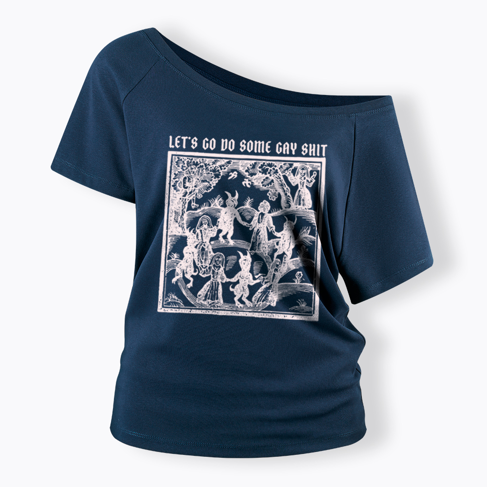 Gay Medieval Off Shoulder T-Shirt