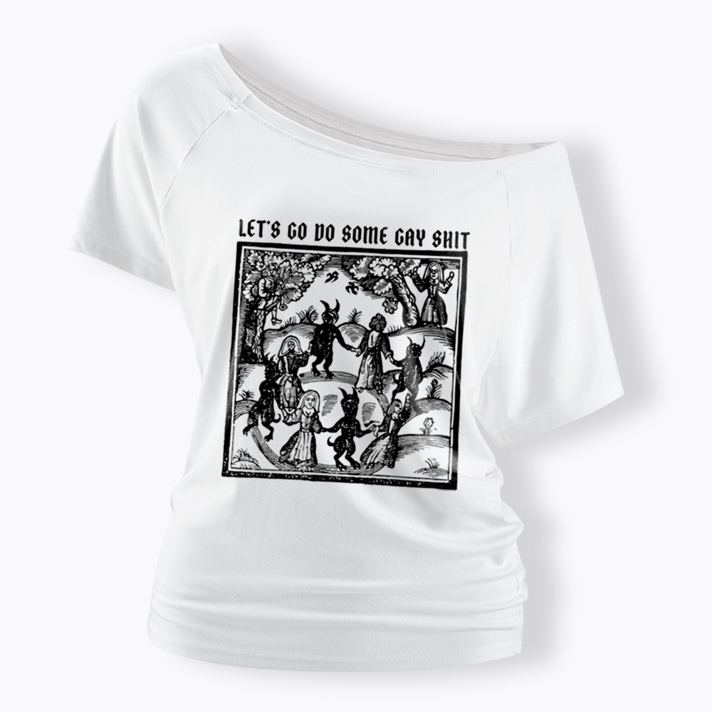 Gay Medieval Off Shoulder T-Shirt