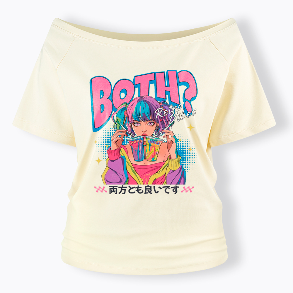 Bisexual Pride Why Not Both Off Shoulder T-Shirt