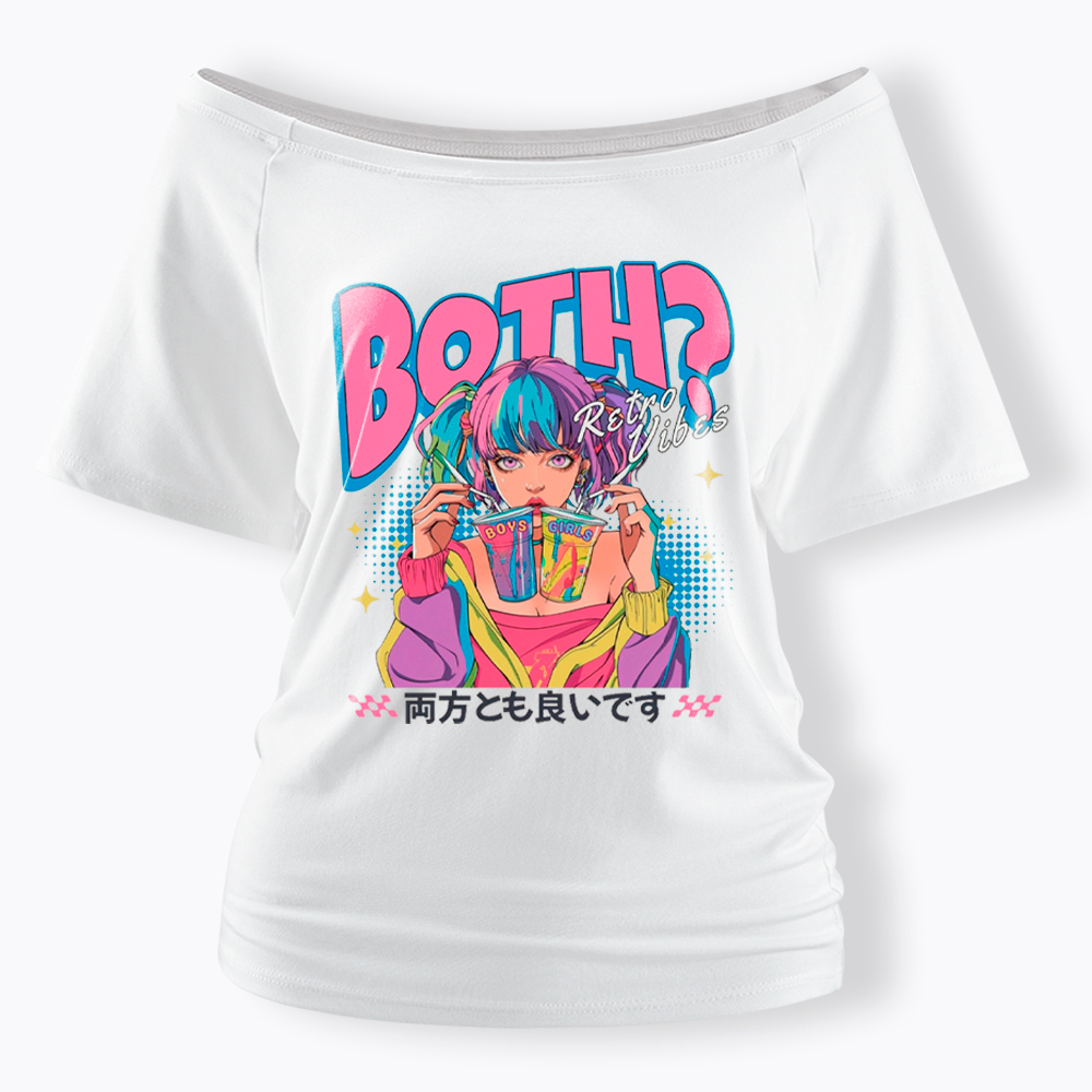 Bisexual Pride Why Not Both Off Shoulder T-Shirt