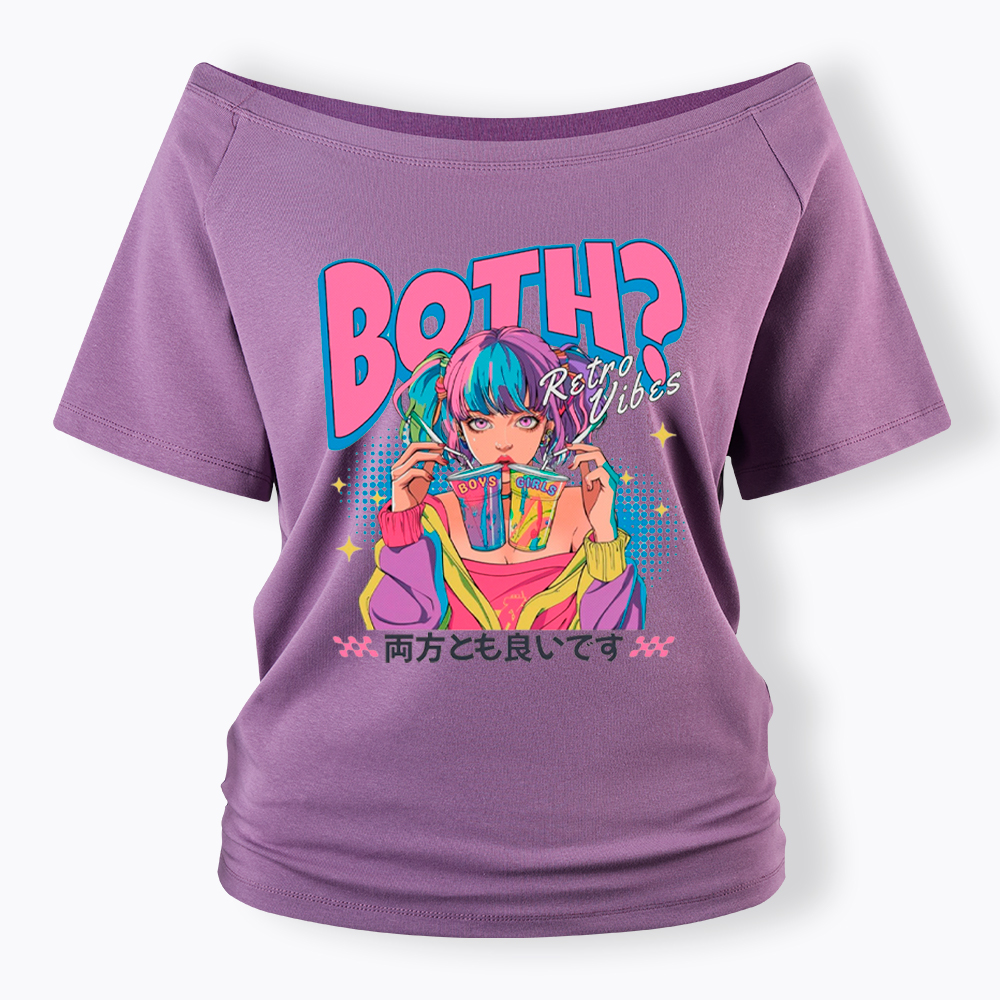 Bisexual Pride Why Not Both Off Shoulder T-Shirt