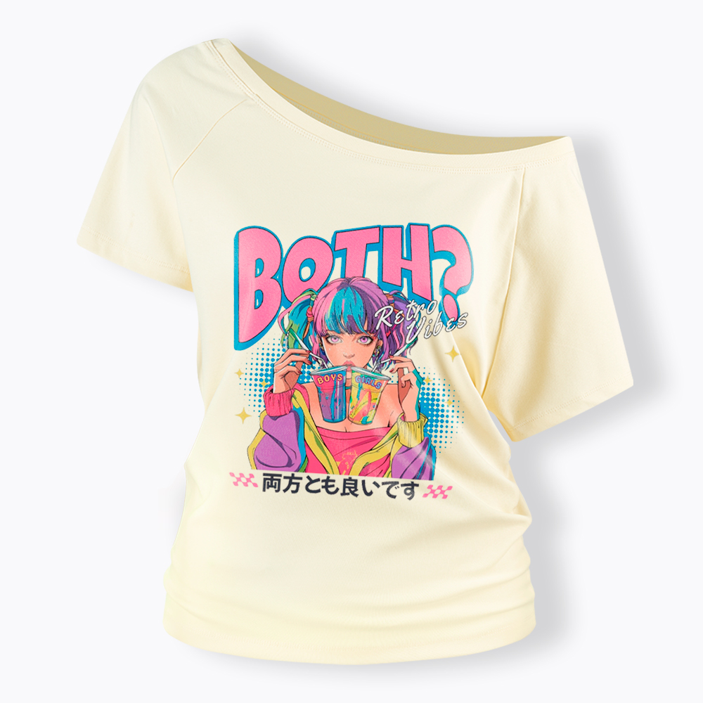Bisexual Pride Why Not Both Off Shoulder T-Shirt