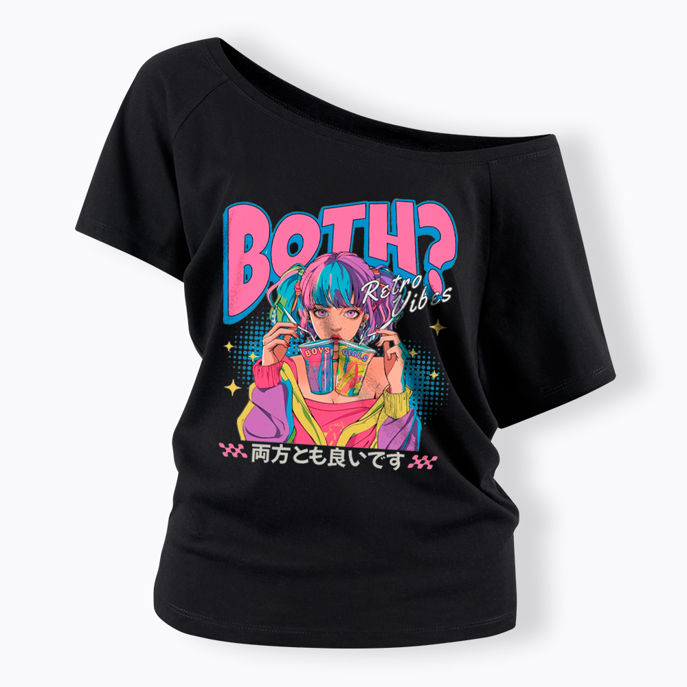 Bisexual Pride Why Not Both Off Shoulder T-Shirt