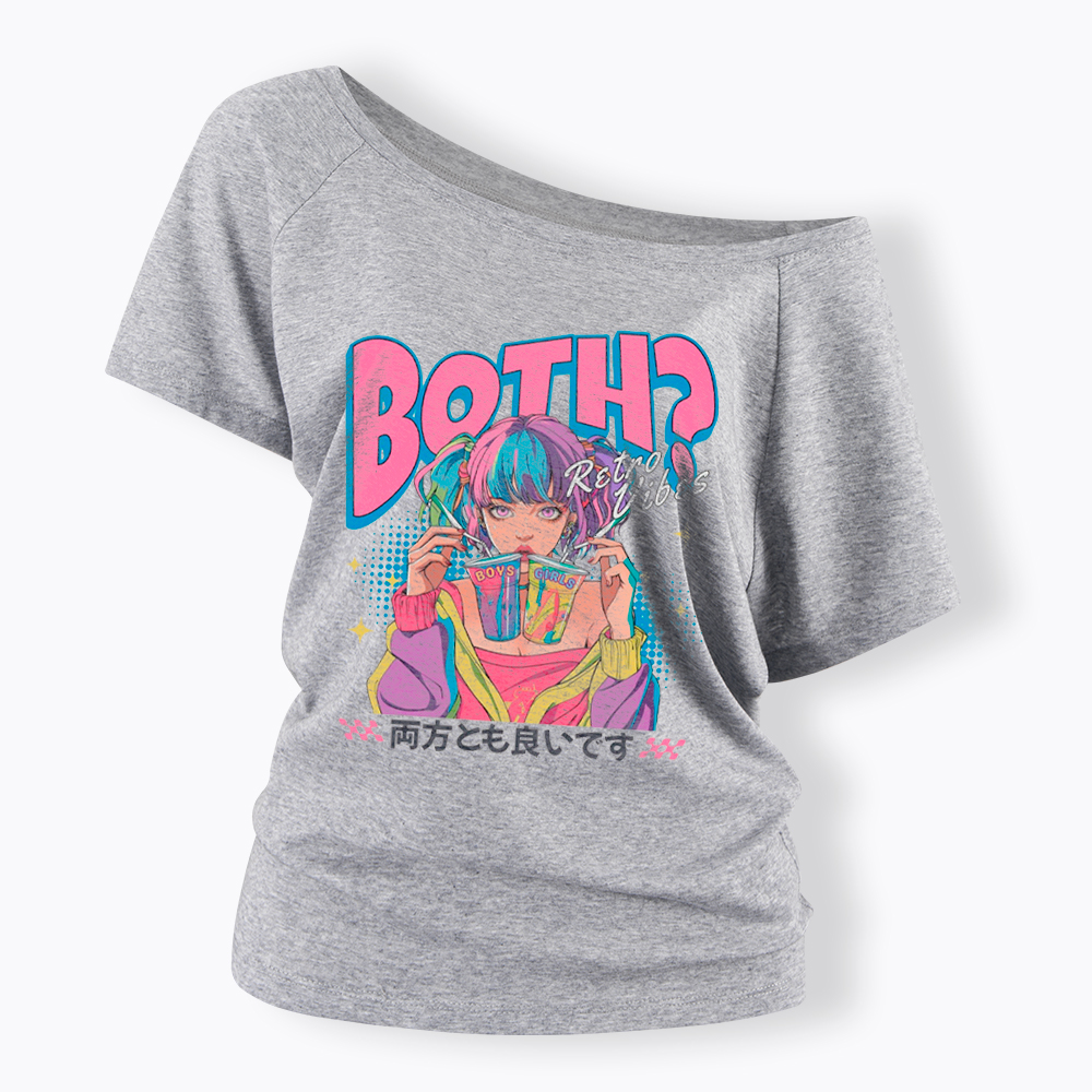 Bisexual Pride Why Not Both Off Shoulder T-Shirt