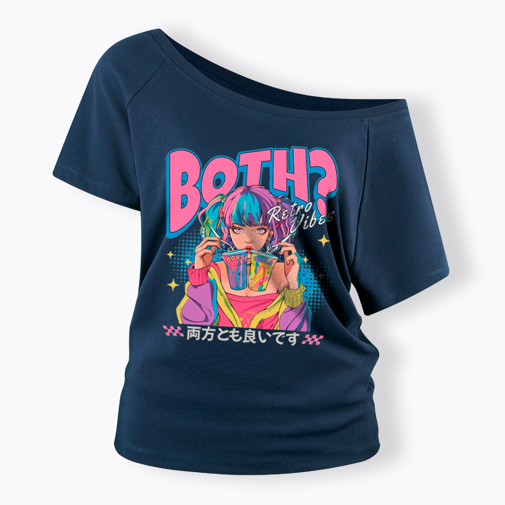 Bisexual Pride Why Not Both Off Shoulder T-Shirt