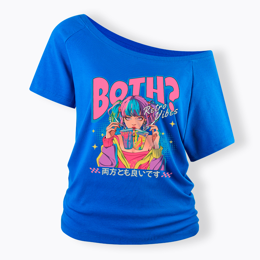 Bisexual Pride Why Not Both Off Shoulder T-Shirt