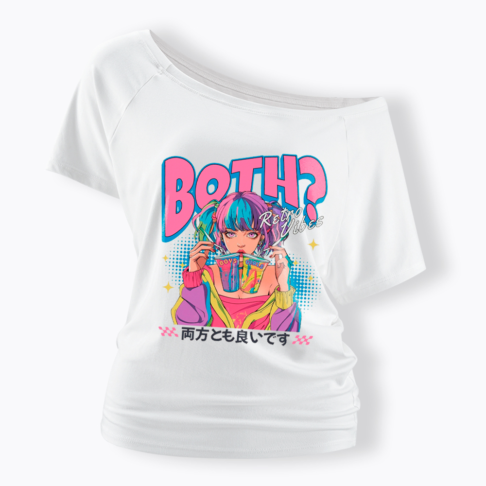 Bisexual Pride Why Not Both Off Shoulder T-Shirt