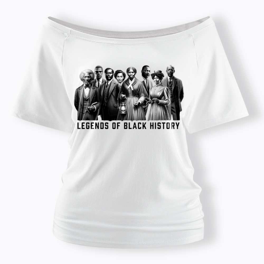 Legends of Black History Off Shoulder T-Shirt