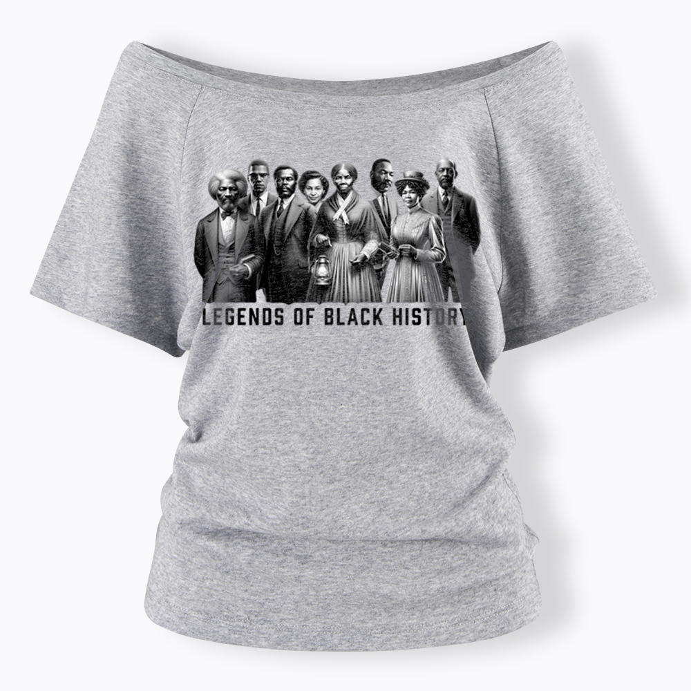 Legends of Black History Off Shoulder T-Shirt
