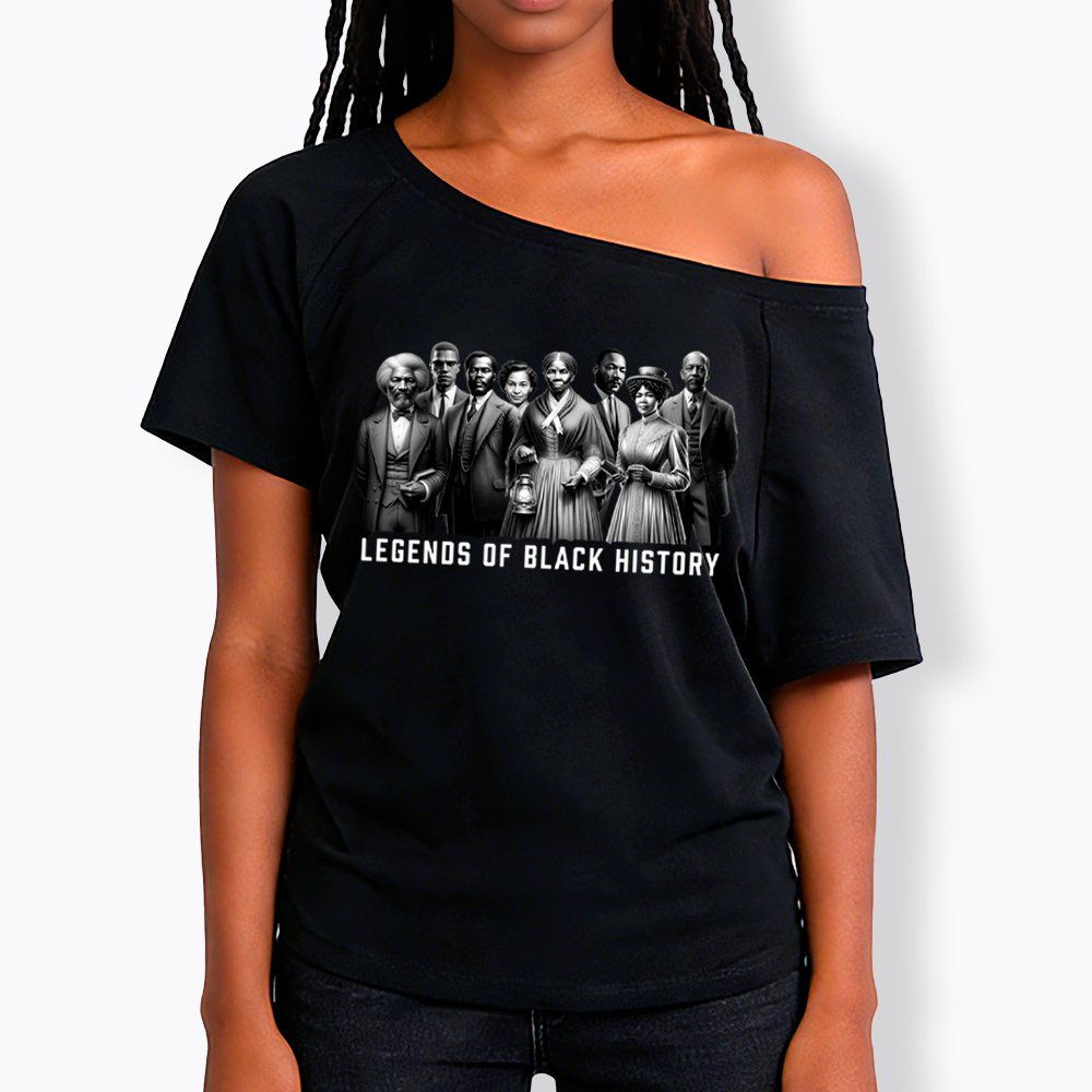 Legends of Black History Off Shoulder T-Shirt