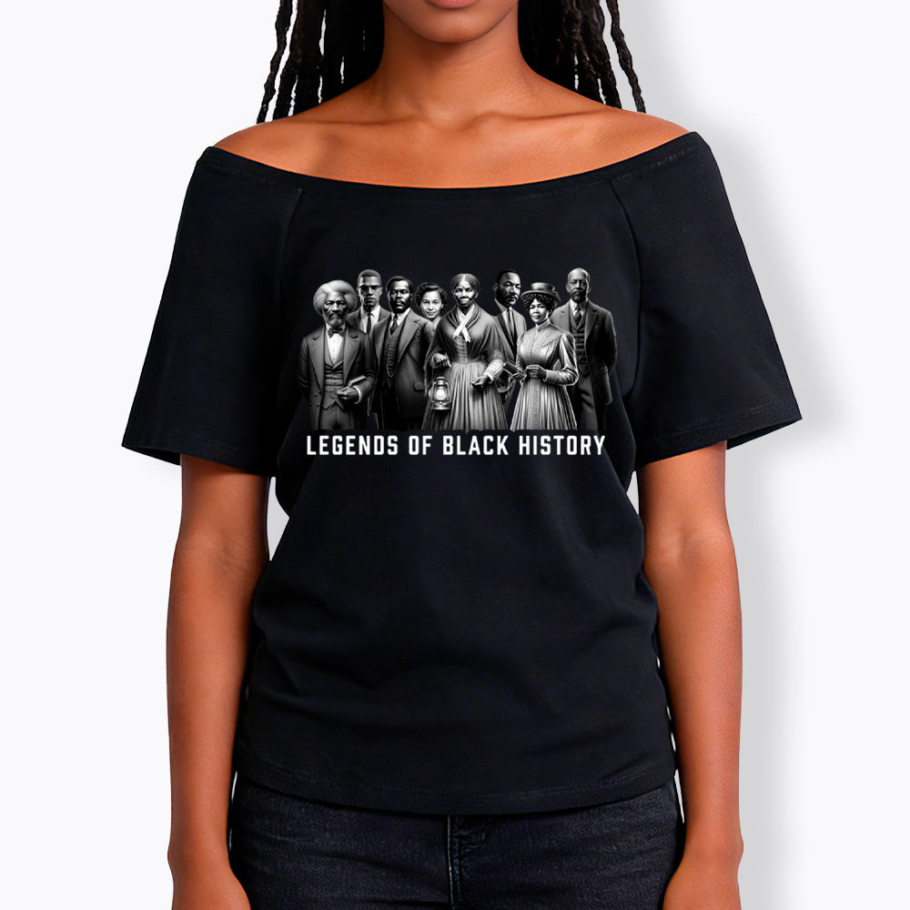 Legends of Black History Off Shoulder T-Shirt