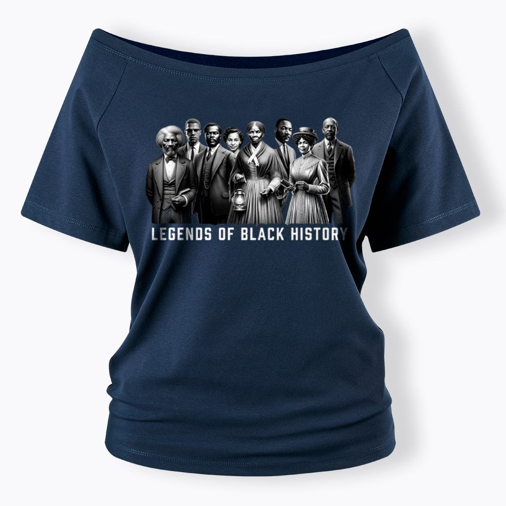 Legends of Black History Off Shoulder T-Shirt