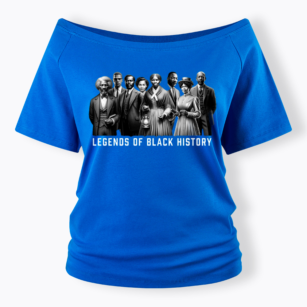 Legends of Black History Off Shoulder T-Shirt