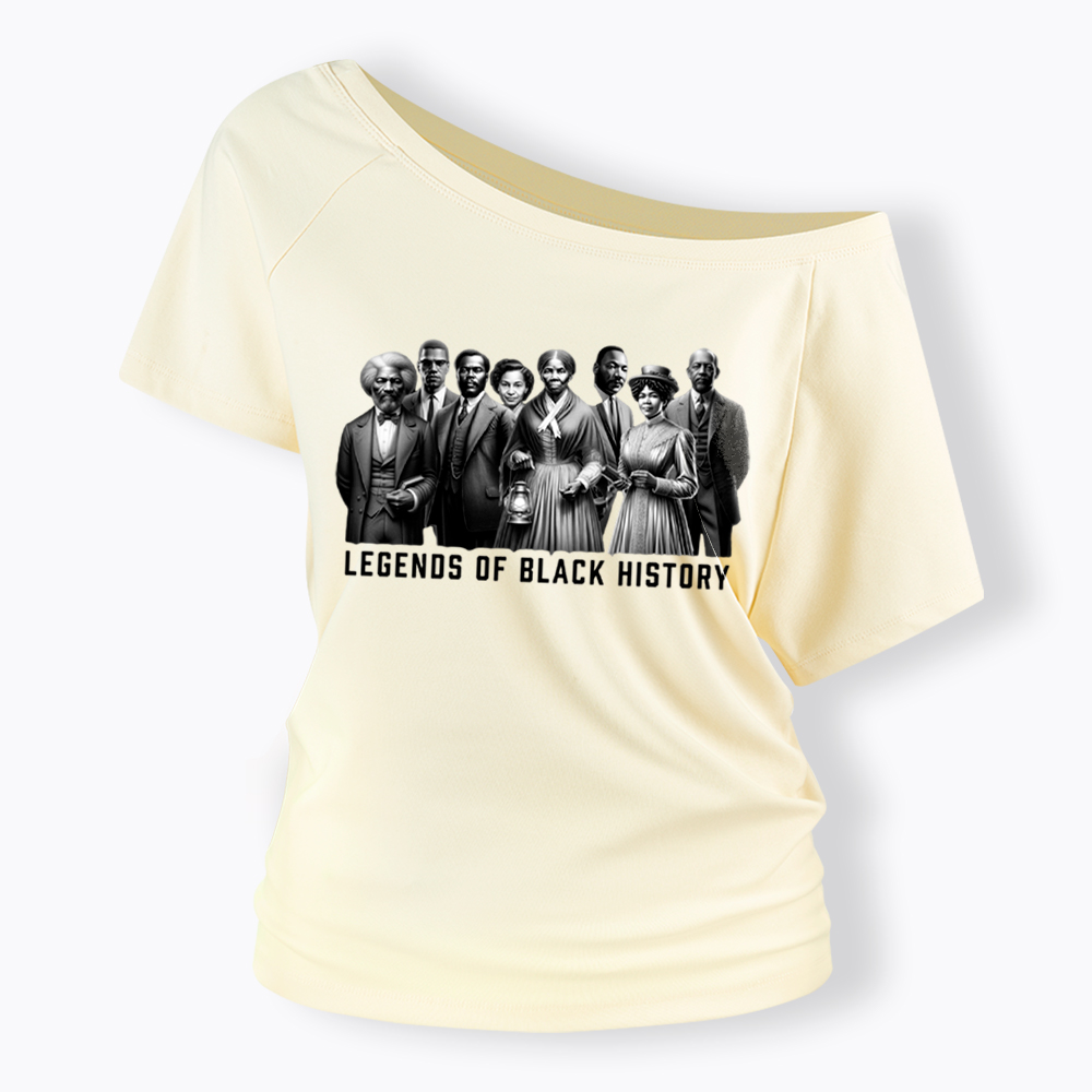 Legends of Black History Off Shoulder T-Shirt