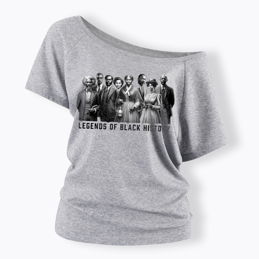 Legends of Black History Off Shoulder T-Shirt