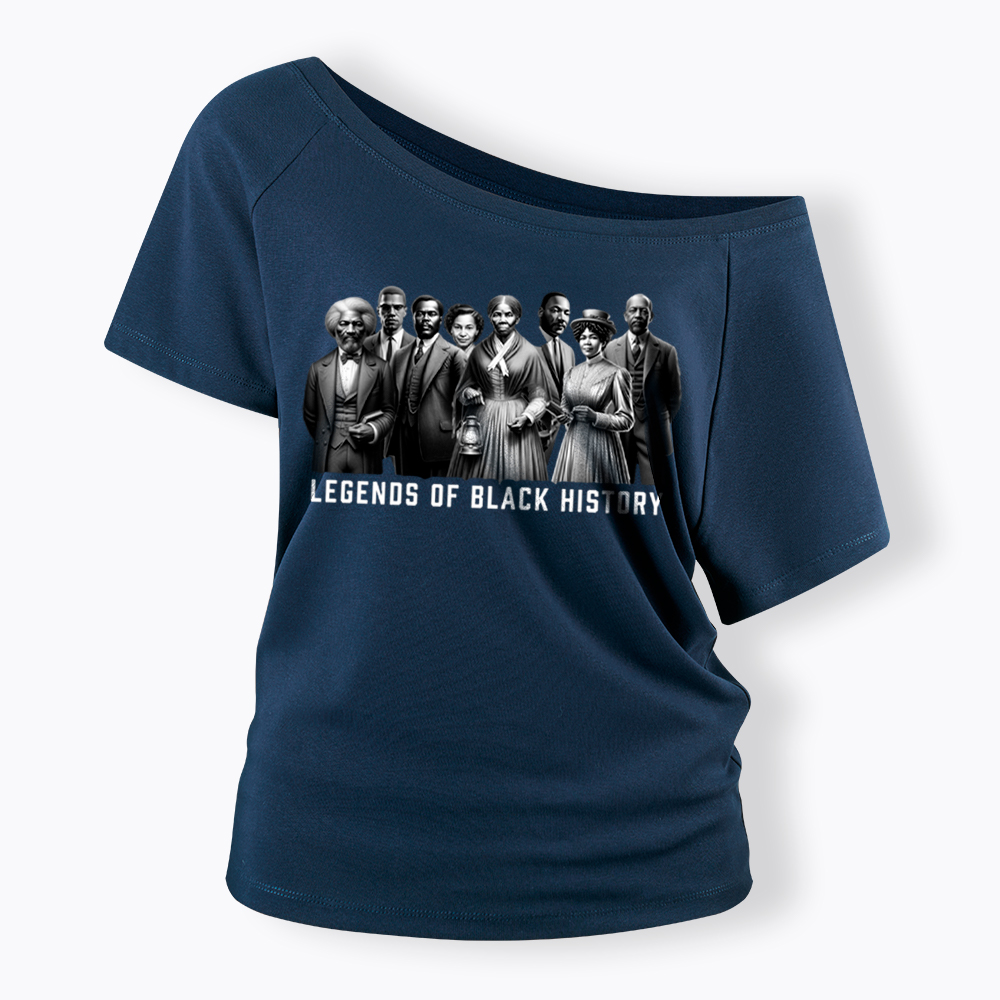 Legends of Black History Off Shoulder T-Shirt
