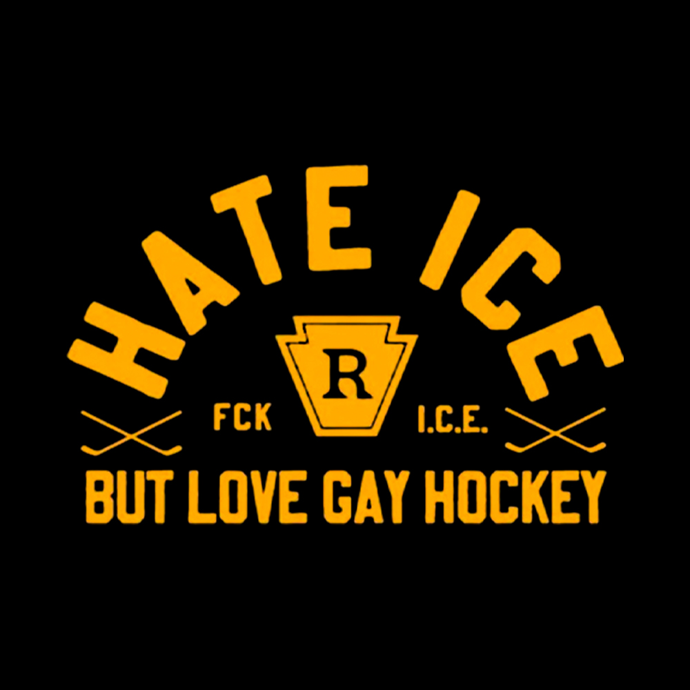 Hate ICE but Love Gay Hockey Cropped T-Shirt