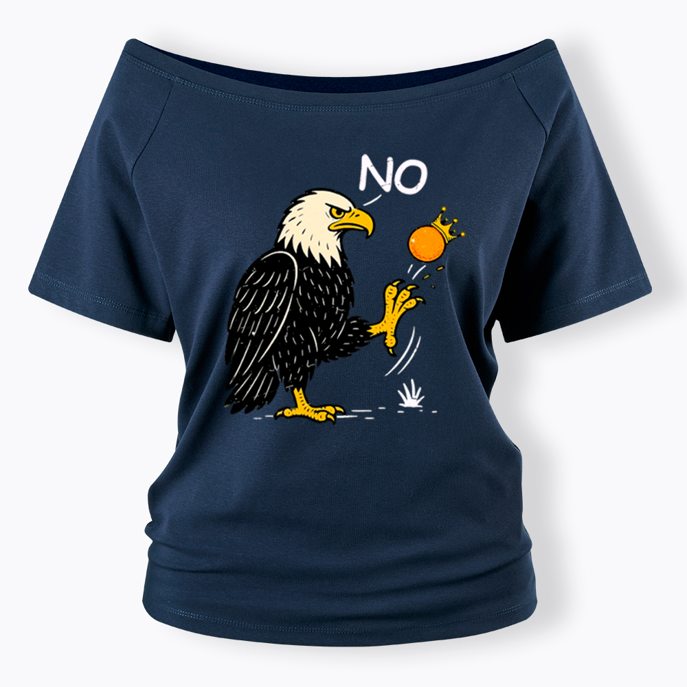 Funny No Kings Off Shoulder T-Shirt