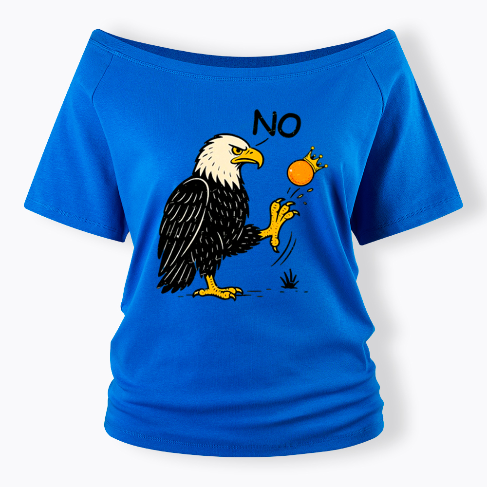 Funny No Kings Off Shoulder T-Shirt